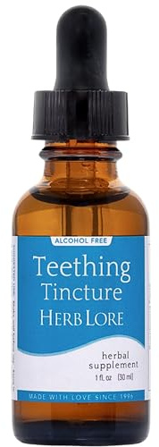 Herb Lore Teething Tincture – Soothing Herbal Drops with Passionflower, Catnip & Chamomile for Babies & Toddlers (1 fl oz)