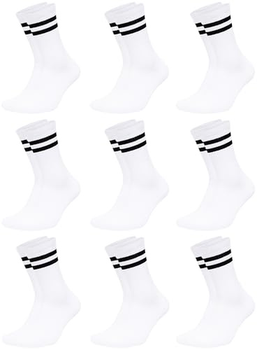 ORPAPA 9 Paar Tennissocken Herren Damen Socken Sportsocken Baumwolle Cushioned Herrensocken Atmungsaktive Tennis Sports Socken
