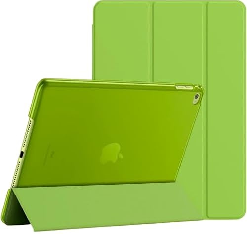 JNS Funda para iPad Air de 2ª generación 2014, A1566 A1567, funda delgada inteligente con parte trasera translúcida, iPad Air 2. (verde)
