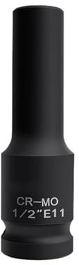 Juego de vasos de impacto 1 Uds 78mm 1/2 trinquete E enchufes llave dinamométrica Torx Star adaptador hembra conductor herramientas de articulación E8 E10 E11 E12 E14 E16 E18 E20 E22 E24(E11 1pcs)