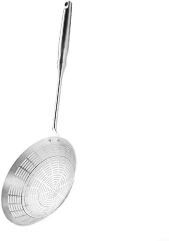 Cuillère à passoire robuste en acier inoxydable Outil essentiel pour la cuisson des nouilles et des plats frits (L)
