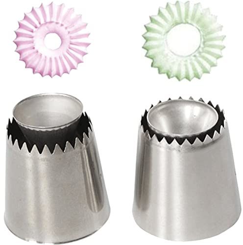 Keuyeo 2 Unids/Set DIY Tubo Sultán Boquillas para Manga Pastelera Galleta Ruso Helado Pastelería Consejos Molde Pastel Herramientas De Decoración