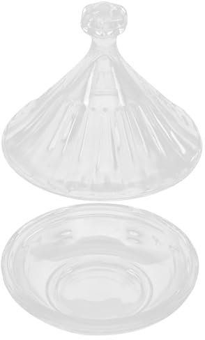 SHOWERORO Bonbonnière avec Couvercle Bocal Verre pour Bonbons Décoratif Plat Stockage Cuisine Biscuits Sucre Fruits Desserts