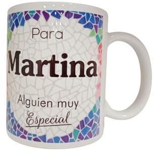 Panda Home Taza Personalizada con Nombre – Regalos Personalizados con Nombre y Texto – Tazas con Frases Originales y Divertidas – Personaliza con Nombres, Fechas o Mensajes Únicos-MARTINA