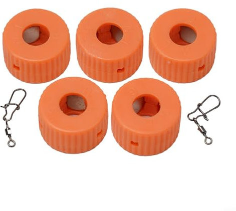 Zeroupshop 5 Stück 7 mm Lochgröße Kunststoff Konstruktion Orange Mini Runde Magnetringe Schraubendreher Magnetisierer Werkzeug Werkstatt Handwerkzeuge