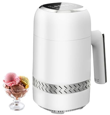 Máquina de Helados 300ml, Congelación Rápida sin Pre-enfriamiento, Máquina de Helados Caseros, Bajo Ruido - Pantalla LED