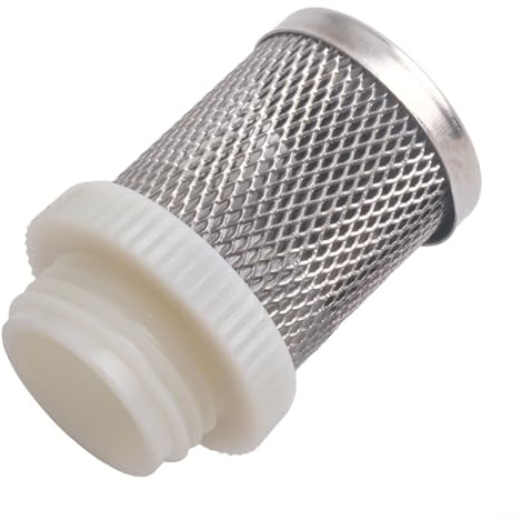 Sisinkal Filtro de manguera de acero inoxidable para enchufes de agua, riego de jardín con conexión de rosca macho de 3/4 pulgadas, sistema de filtración de agua de lluvia (1/2 pulgada)