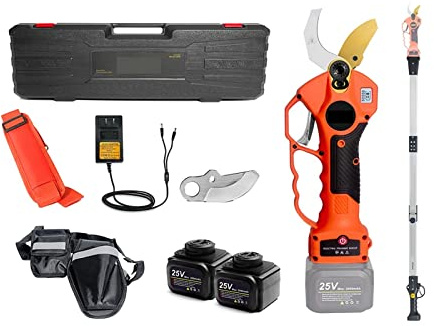 Forbici da Potatura Elettriche Potatore elettrico a batteria da 25 V 40 mm con cavo di prolunga Tagliaerba a catena 5 pollici(Shears Pole)