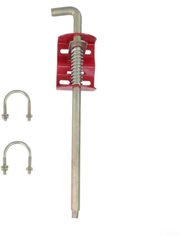 Honseadek Bullone di ancoraggio per cancello della fattoria, 44,5 cm, in acciaio inox, per cancello a tubo rotondo, resistente alle intemperie, per la sicurezza del bestiame e del bestiame