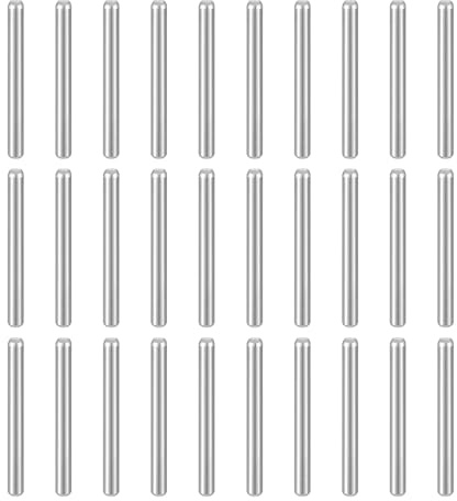 QUARKZMAN 100Stk Dübel M2(2mm) x 20mm 304 Edelstahl Zylindrische Regalstütze Stift Stange Befestigungselemente Für Metallgeräte Holzmöbel DIY Montage Silber