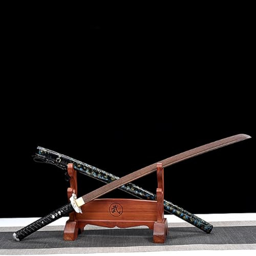 Katana svärd, handgjort samurajsvärd i trä, 103 cm bokken för visning, cosplay-samling och Kendo-träning