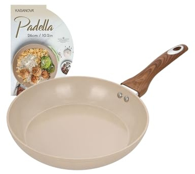 KASANOVA Padella 26 cm in ceramica taupe New Ceramic