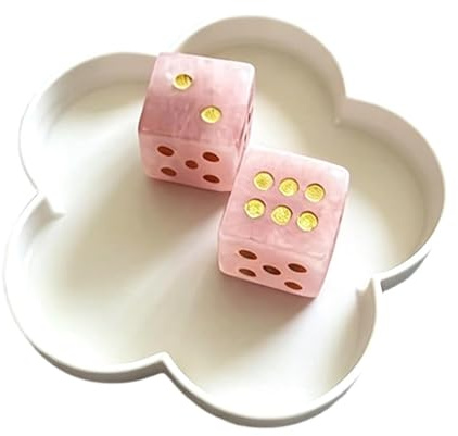 Genérico Bandeja Dados Soporte Rodante con Forma Floral para Mesa