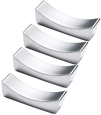 Lot de 4 porte-baguettes/couteaux en acier inoxydable poli Silver