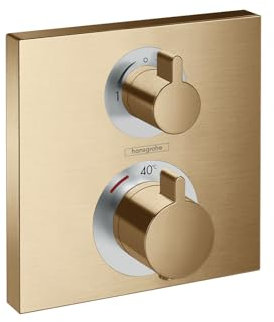 hansgrohe Unterputz Theromstat Ecostat Square, für 2 Funktionen, Brushed Bronze, 1.00