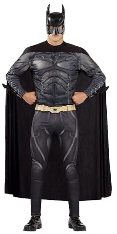 Funidelia | Costume di Batman per uomo The Dark Knight (Il cavaliere oscuro), Supereroi, DC Comics, L'uomo pipistrello - Costume per Adulto e accessori per Feste, Carnevale e Halloween