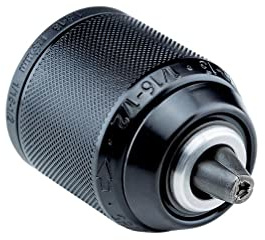 Keyless Drill Chuck Extra50-RV13 Röhm 1322450, for Milwaukee, 1/16-1/2 Clamping Capacity, 9/16-18 Mount, Metal, Radial Lock, Through-Hole