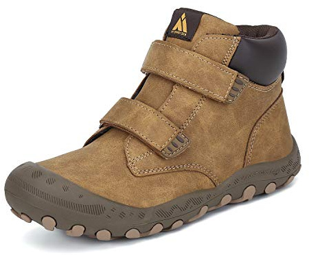 Mishansha Unisex Niños Zapatos de Senderismo para Antideslizante y Ligero Botas para Niña Botas de Montaña Marrón 38 EU