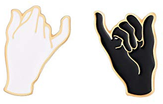 VU100 2 PCS Pinky Promise Enamel Pins Brooch Gifts for Women Men | Cute Enamel Pin Set for Clothes Bags Jackets Accessories Birthday Gifts for Couple Friends Mother Daughter Son