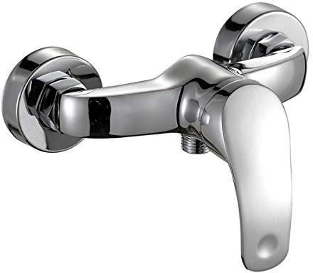 Chrome Wall Mounted Brass Shower Mixer Tap Bar Manual Cold and Hot Water Faucet Single Lever Bathroom Accessories