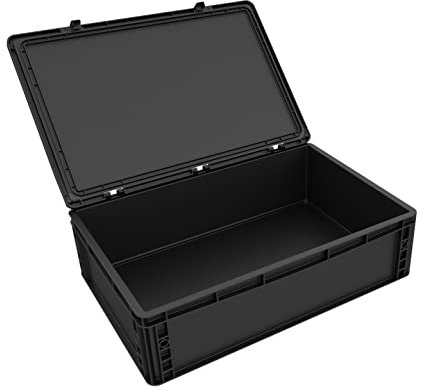 Auer Packaging DSEB165ESD Eurobehälter / Euro Box mit Scharnierdeckel ESD ED 64/17 HG