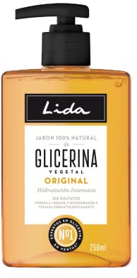 Lida - Sapone liquido per le mani al 100% naturale alla glicerina | Gel per le mani | Pulisce, protegge e idrata in profondità tutti i tipi di pelli | Lavorazione tradizionale - 250 ml