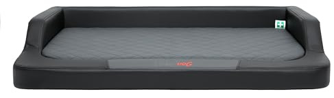 Bjird Cuccia Cane - Letto per Cani, con Rivestimento in Cordura Rimovibile (Lavabile a 30°) - Cuccia per Cani Taglia Piccola e Grande - Cuccia Cani Coccolosa - 120 x 80 cm - nero con grigio