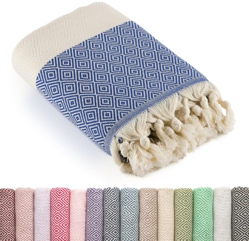 LUCIDUS Hamam Handduk 100x200 cm - Strandhandduk, Bastuhandduk, 100% Bomull