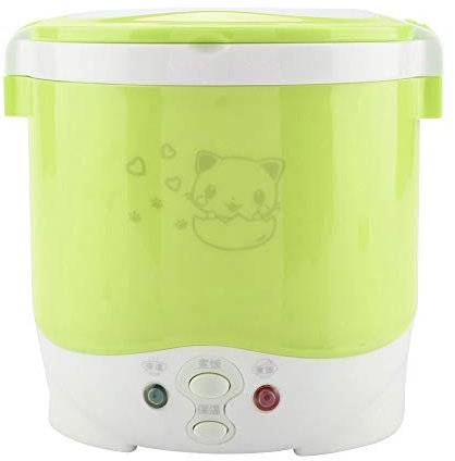 Olla Arrocera Multifuncional Portátil Eléctrica de 12V, 100W, 1L, Vaporera de Alimentos con Revestimiento Antiadherente, Hebilla Sellada, Adecuada para el Hogar y los Automóviles
