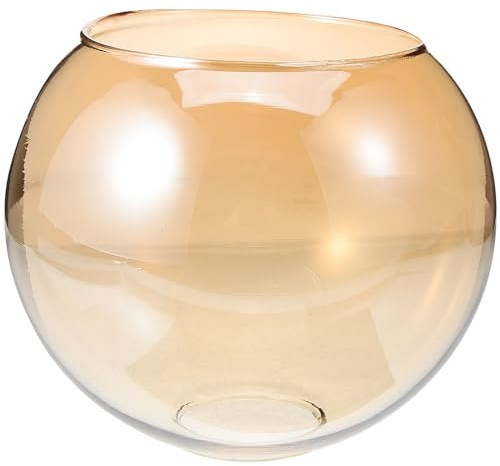 Hemobllo Glaskugel Lampenschirm 15 cm transparent mit Doppelöffnung für Pendelleuchten, E27 Hängelampe, Steh- & Tischlampe – einfache Montage, raumweites Licht für Wohnzimmer, Küche, Essbereich