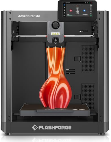 FLASHFORGE AD5M 3D Printer Fully Auto Calibration Print with 1-Click Max 600mm/s Speed, All-Metal CoreXY Structure Precise Printing, Easy-Maintenance Quick-Swap Nozzle, Print Size 220x220x220mm