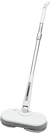 Serpillère électrique sans fil avec 4 serpillères interchangeables | et réservoir d'eau de 11,8 oz Fonction pulvérisation et LED Essuie-glace flexible à 180° pour un nettoyage efficace