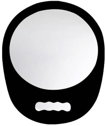 getuse Tragbarer Handspiegel für Friseur und Make-up, 23 cm runder Glasspiegel mit leichtem Schaumstoffrahmen