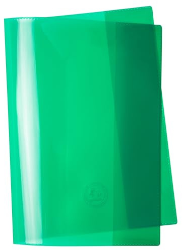 JOLLY Jollycover Heftschoner A5, grün, 25 Stück, extra stark, kinderfest, mit Ultraschallverschweißung, 160µm Polypropylen, umweltfreundlich, für Schulhefte und Bücher