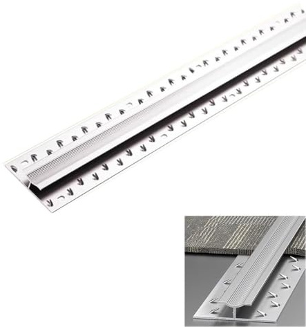PAAWBW Tira de transición de Aluminio Resistente for Suelos: Barra Antideslizante for transición de Alfombra a baldosa, Ideal for oficinas y hoteles.(Silver,L0.9m/3ft)