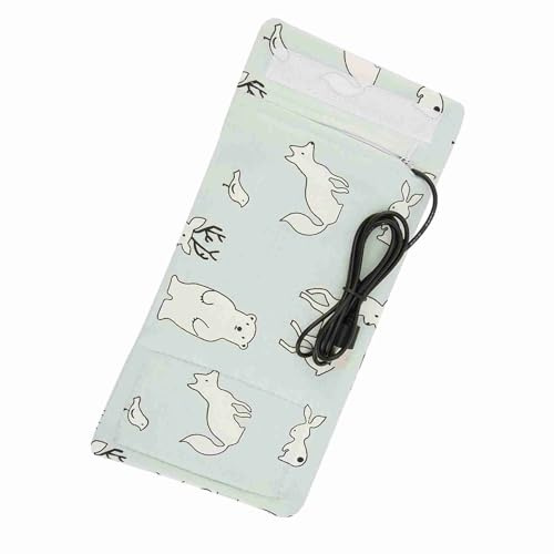 SUNGOOYUE USB Baby Bottle Keep Warm Insulation Bags for Car Trips, Portable Milk Storage Cover with Thermostat for Baby Nutrition, Compatible with USB Devices, Material (Type 2)