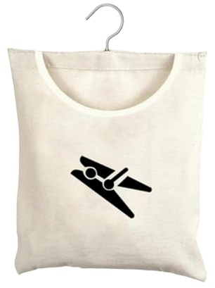 Wxinsheng Borsa Per Mollette Da Bucato Con Gancio,Appesa Portatile Borsa per Mollette Sacchetto Sacchetto in Lino Riutilizzabile e Lavabile per Interni ed Esterni