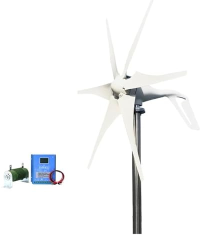 Kit de turbina aerogeneradora de turbina Horizontal de 2000W, turbina aerogeneradora de eje Vertical de bajo ruido de 12V/24V/48V con controlador Para el hogar, la granja, el alumbrado público y l(Hyb