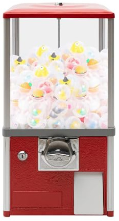 YHNNH, Macchina for caramelle gommose vintage commerciale for gadget da 1,77-1,97 pollici for negozi di giochi e negozi al dettaglio in stile vintage, rosso(Red)