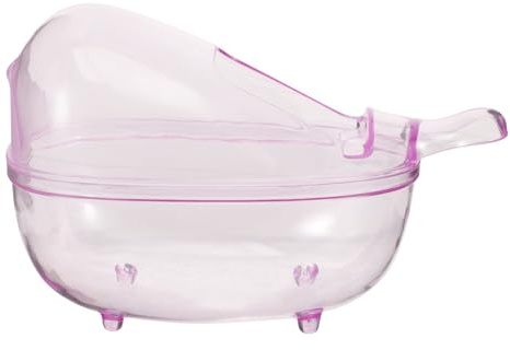 TOYANDONA Badbehälter Für Hamster Chinchillas Und Andere Kleintiere Sandbadebox Mit Vertieften Kanten Für Mehr Badesand Durchsichtiges Design Einfach in Käfig Zu Stellen Geeignet Für Hamster