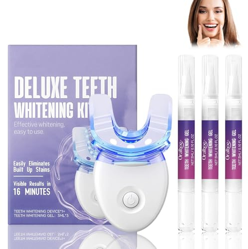 Bleaching Zähne Set Zahn Bleaching Set Teeth Whitening Kit Zahnbleachings mit 3 Zahnbleaching Gel Schnelle Zahnaufhellung Umfassender Schutz Der Mundgesundheit Geeignet für Den Täglichen Gebrauch