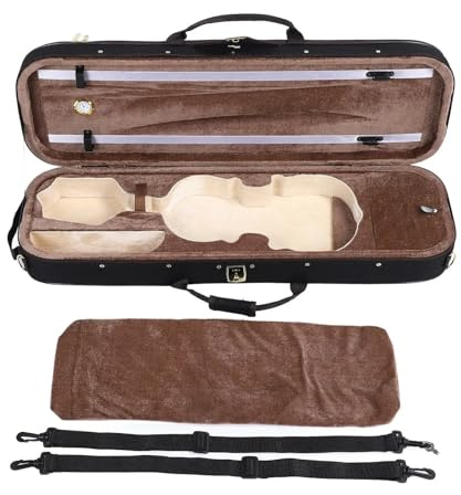 Geigenkoffer Hartschalen-Geigenkoffer in 4/4-Größe mit Hygrometer-Aufbewahrungsschutz for Musikinstrumente FüR Musikinstrumente