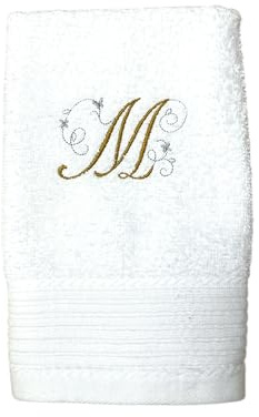Generisch Handtuch mit EIN-Buchstaben-Monogram/Initiale, Handtuch, Sauna, Wellness, Duschtuch, edles Geschenk zu jedem Anlass