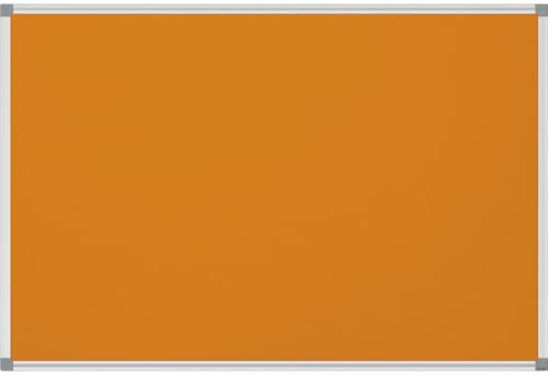 Pinnboard MAULstandard, 90 x 60 cm, hochwertiger Filz, Aluminium-Rahmen, orange