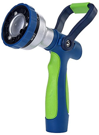 GREEN MOUNT - Buse d'arrosage brevetée, très résistante - buse de style pompier haute pression avec poignée ergonomique pour femmes et enfants - idéale pour arroser la pelouse et le jardin