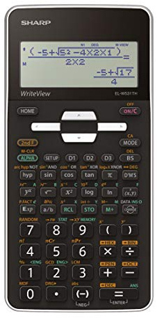 Sharp EL-W531 TH-WH vetenskaplig skolkalkylator (4-radig display, WriteView, D.A.L.-ingång, batteri) vit
