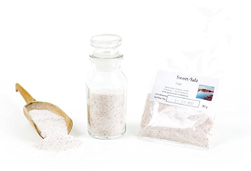 Sweet Salz Utah, Sweet Salt USA, Steak Salzflocken, Baconsalz, Gourmet Salz Rosa, Fingersalz, Ursalz, Steinsalz, glutenfrei, 30g (Fein)