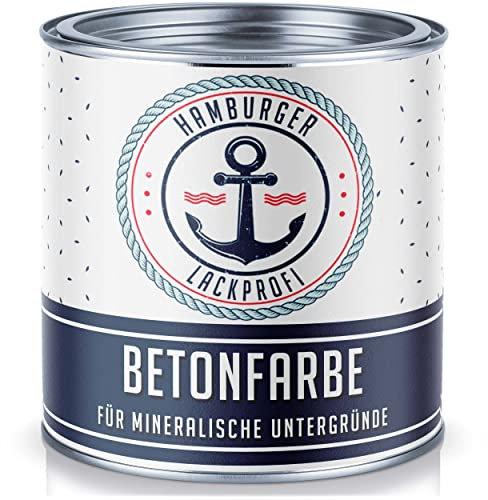 Hamburger Lack-Profi Betonfarbe SEIDENMATT Cremeweiß RAL 9001 Weiß Bodenfarbe Bodenbeschichtung Betonbeschichtung Fassadenfarbe (2,5 L)