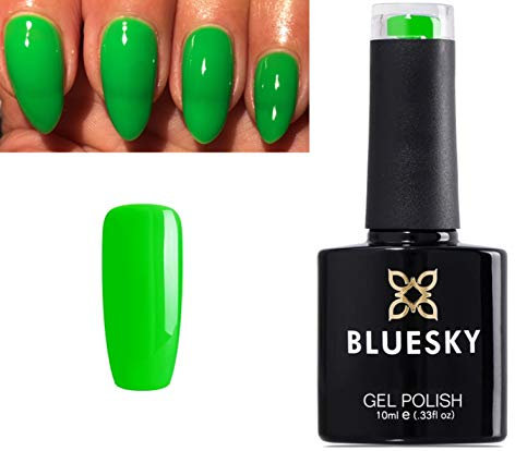 Bluesky Gel Polish GREEN NEON 10 APPLE GREEN Nail UV LED Soak Off 10ml
