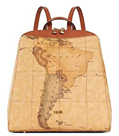 ALVIERO Martini Donna Zaino Geo Classic Ziparound Naturale Mod. E013 6000